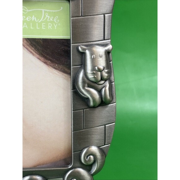 Noah's Ark Boat Animals Pewter Tone Heavy Cast Metal 4x6  Photo Picture Frame - Picture 6 of 9